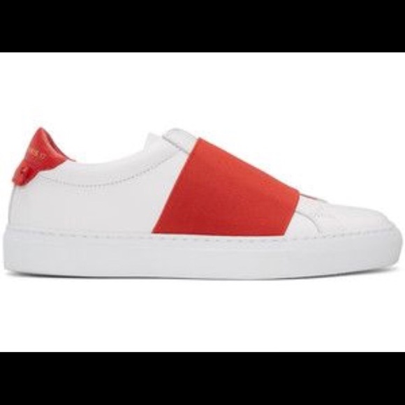 givenchy white and red sneakers